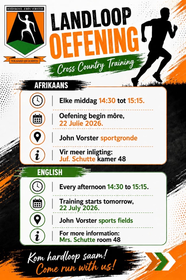Landloop-oefening by Hoërskool John Vorster